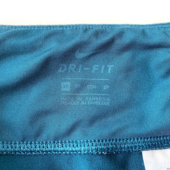 Nike Power Epic Lux Dri-FIT Capri Running Leggings Womens XS Teal Cropped Pocket - Picture 6 of 14